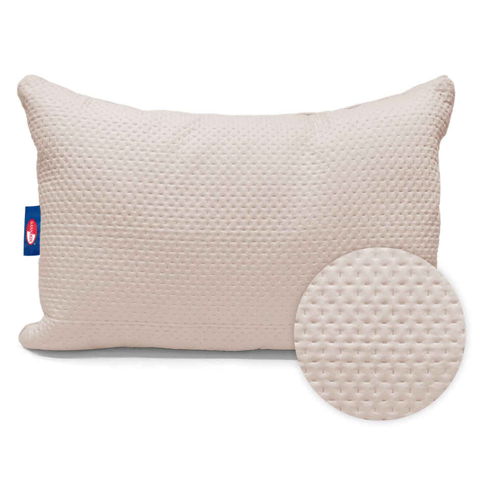 Sassoon Laika Microfiber Quilted Pillow (Beige)