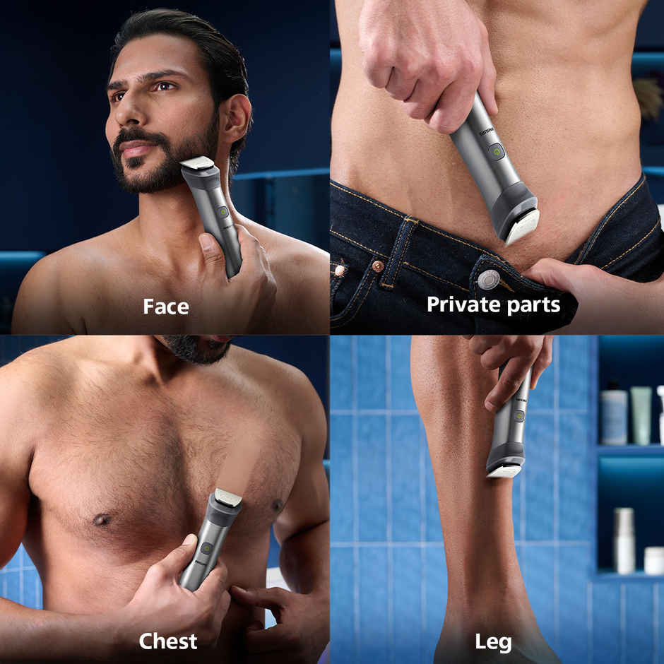 Philips India's No.1 Men's Trimmer | 13-in-1 Essential Body Kit -Face, Body & Private Parts | MG5930/65