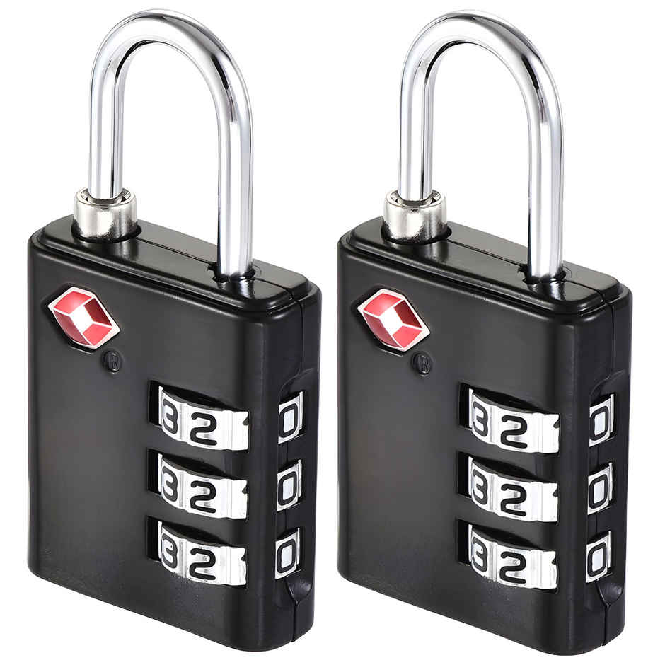 Trajectory Luggage TSA Approved 3 Digits Combination Padlock For Travel Suitcases Combo