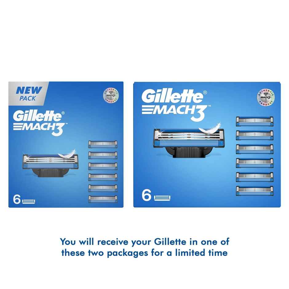 Gillette Mach3 Shaving Blades For Men (6 Cartridges)