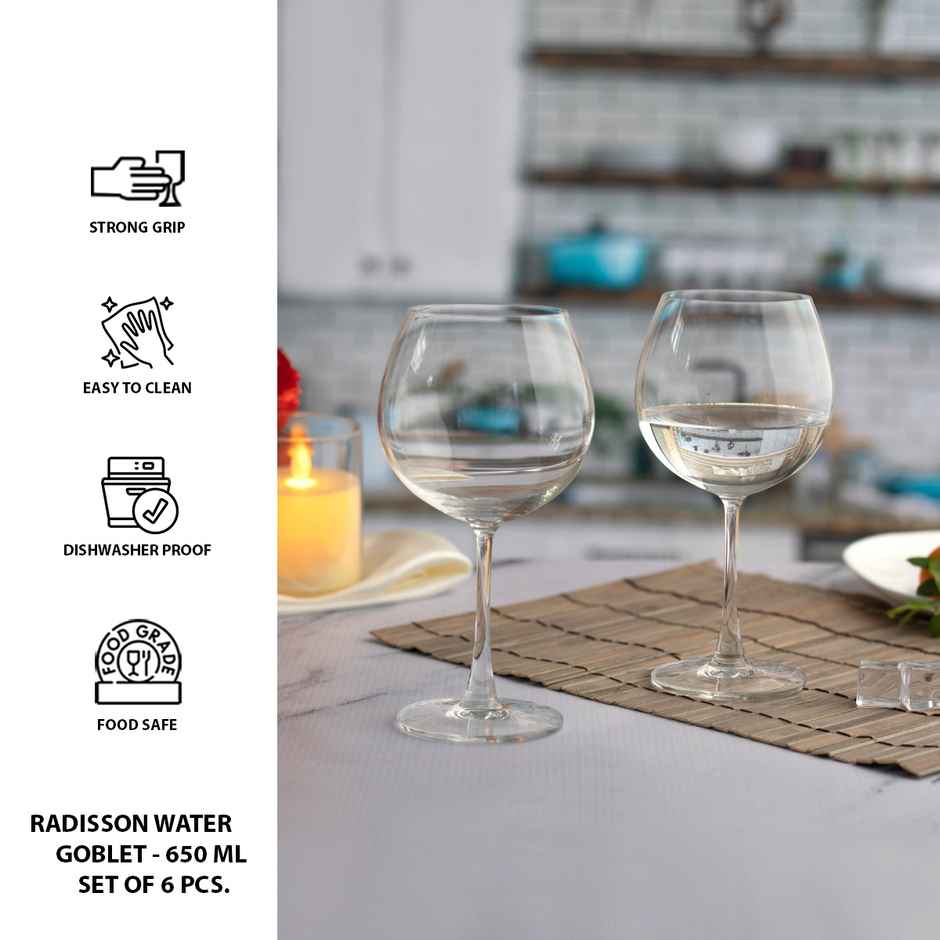 Sanjeev Kapoor RadisSet of n Water Goblet 650 ml | Set of 6