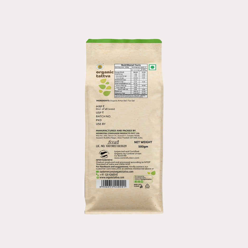 Organic Tattva Arhar Tur Dal