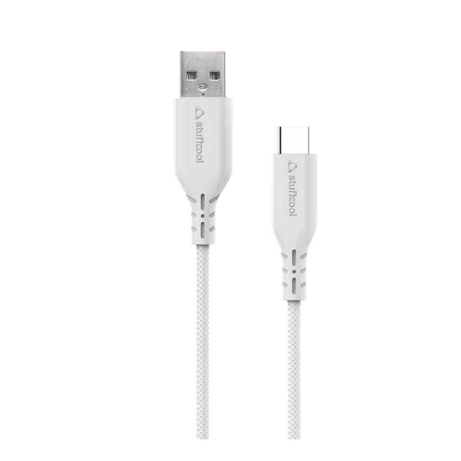 Stuffcool Alto Charging Cable - White | Supports up to 65W Fast Charging | 1.2 Meter Length