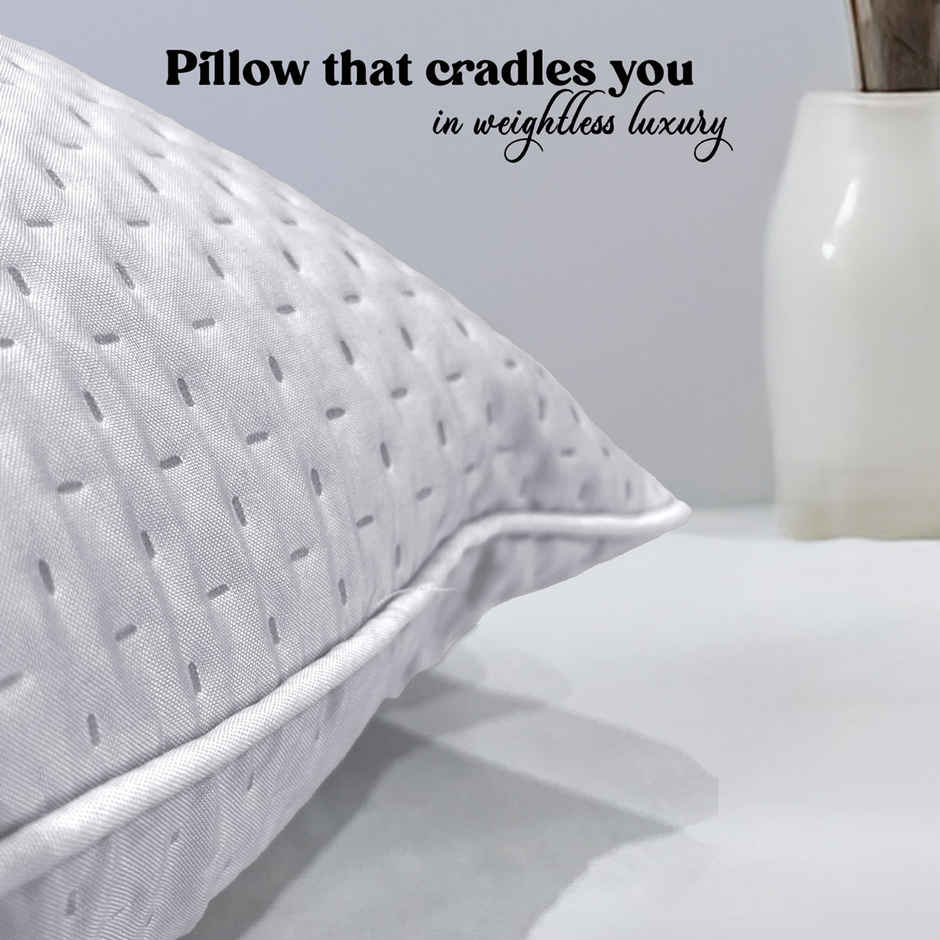 Sassoon Laika Microfiber Quilted Pillow (Grey)