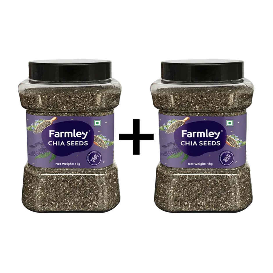 Farmley Premium Natural Chia Seeds Jar Rich In Protein & Fiber Combo