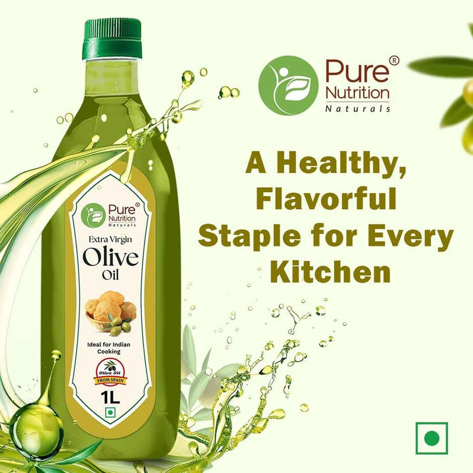 Pure Nutrition Extra Virgin Olive Oil | Cold Pressed, Organic, Multipurpose Cooking Oil