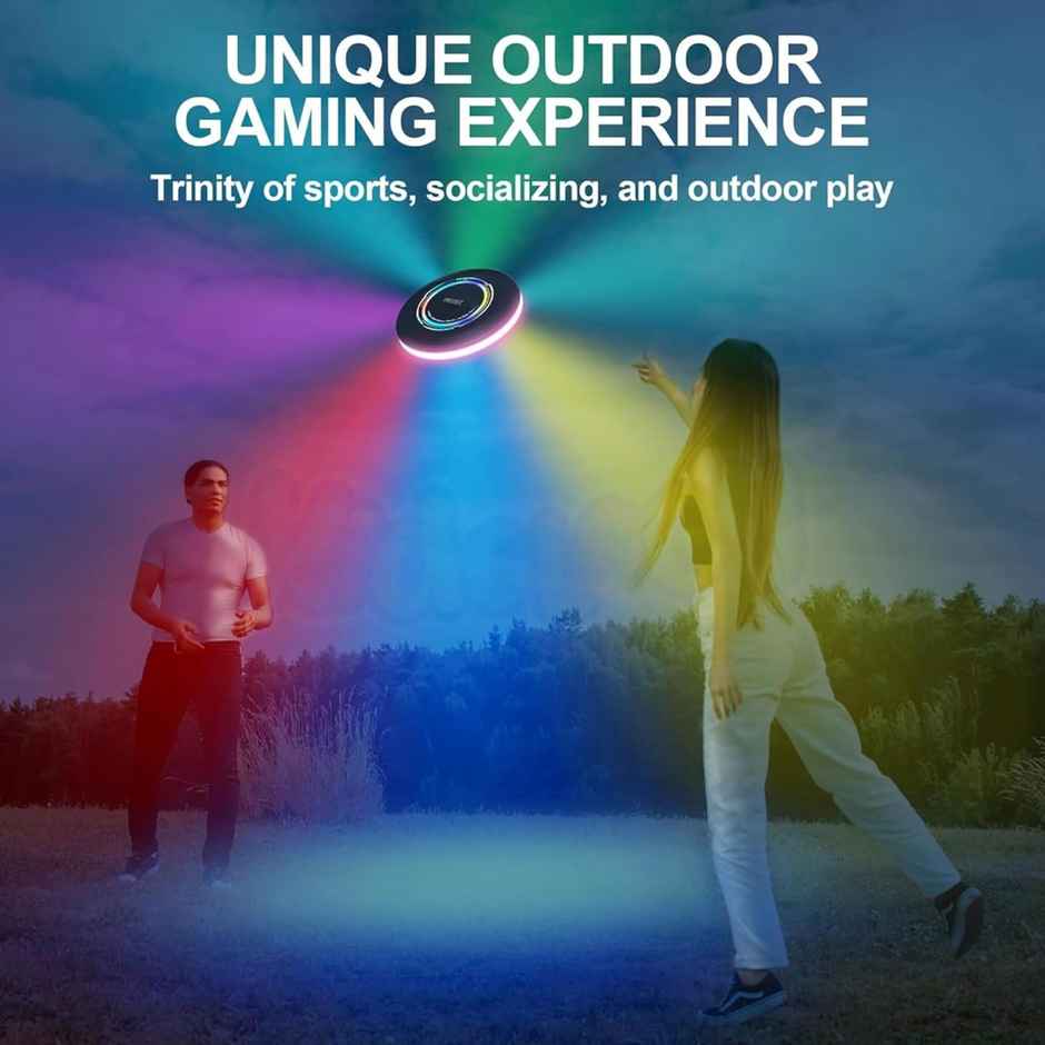 Kidology 36 LED Flying Frisbee Disc for Kids | Smart Modes | Glow in the Dark - Blue