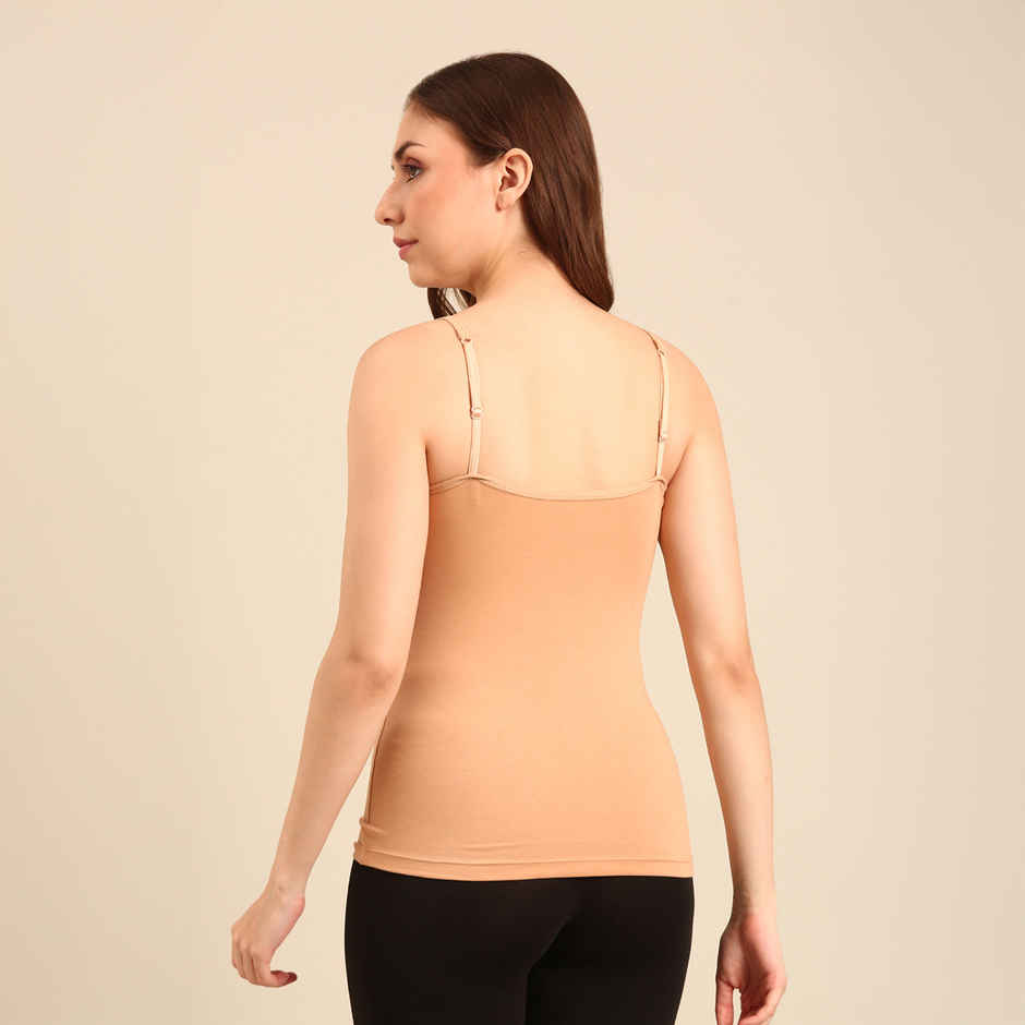 Pepe Jeans Premium Cotton Elastane Lace Camisole | Breathable And Comfortable, Skin, M