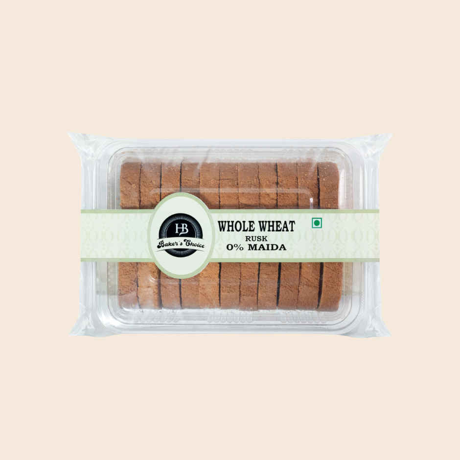 HB Bakers Choice Whole Wheat Rusk | 0%Maida