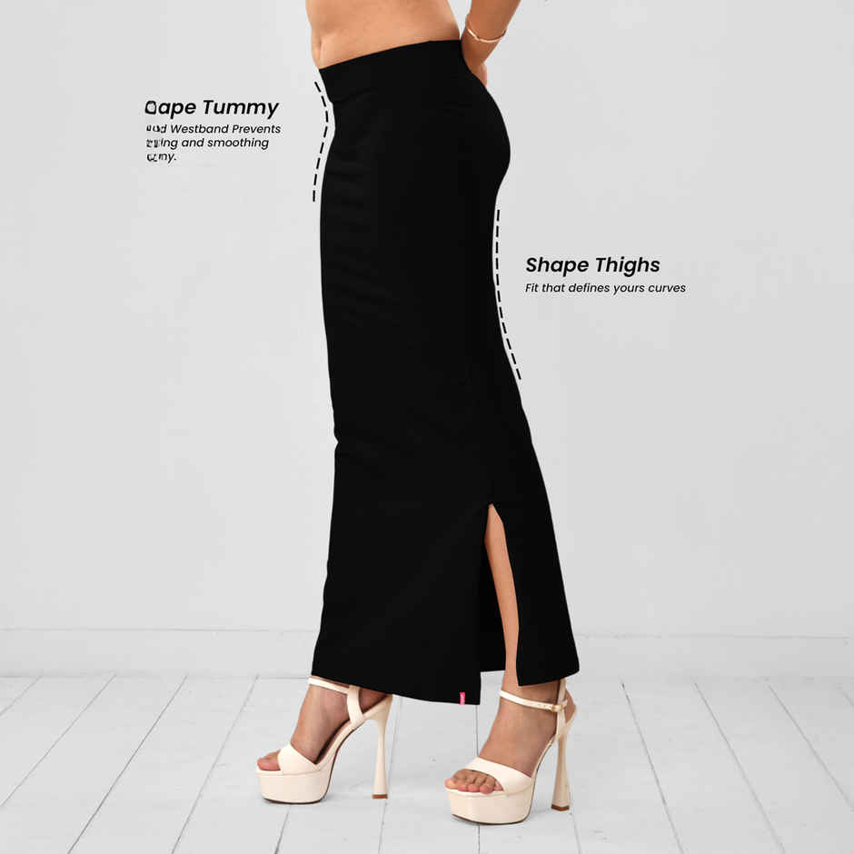 Lyra Women's Saree Shaper | Black Plus - Free Size