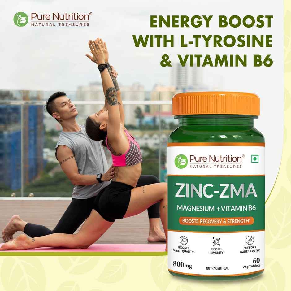 Pure Nutrition Zinc Zma 120 VEG Tablets 800Mg