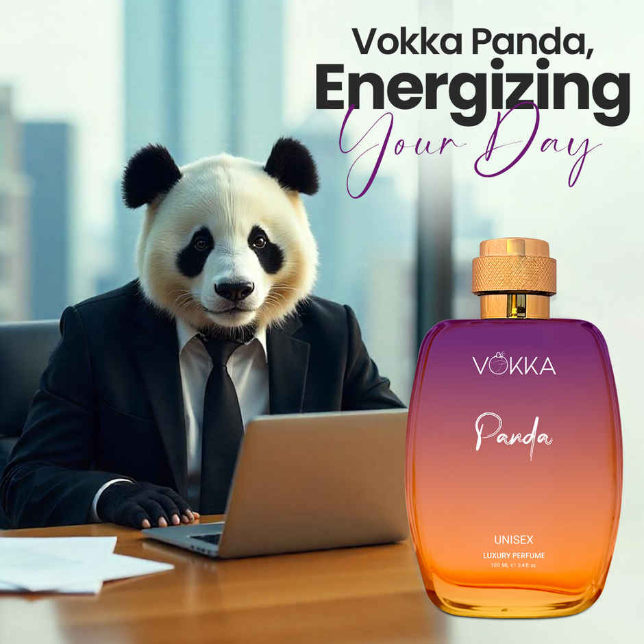 Vokka Panda Unisex Luxury Long Lasting EDP Saffron Amber Leathery