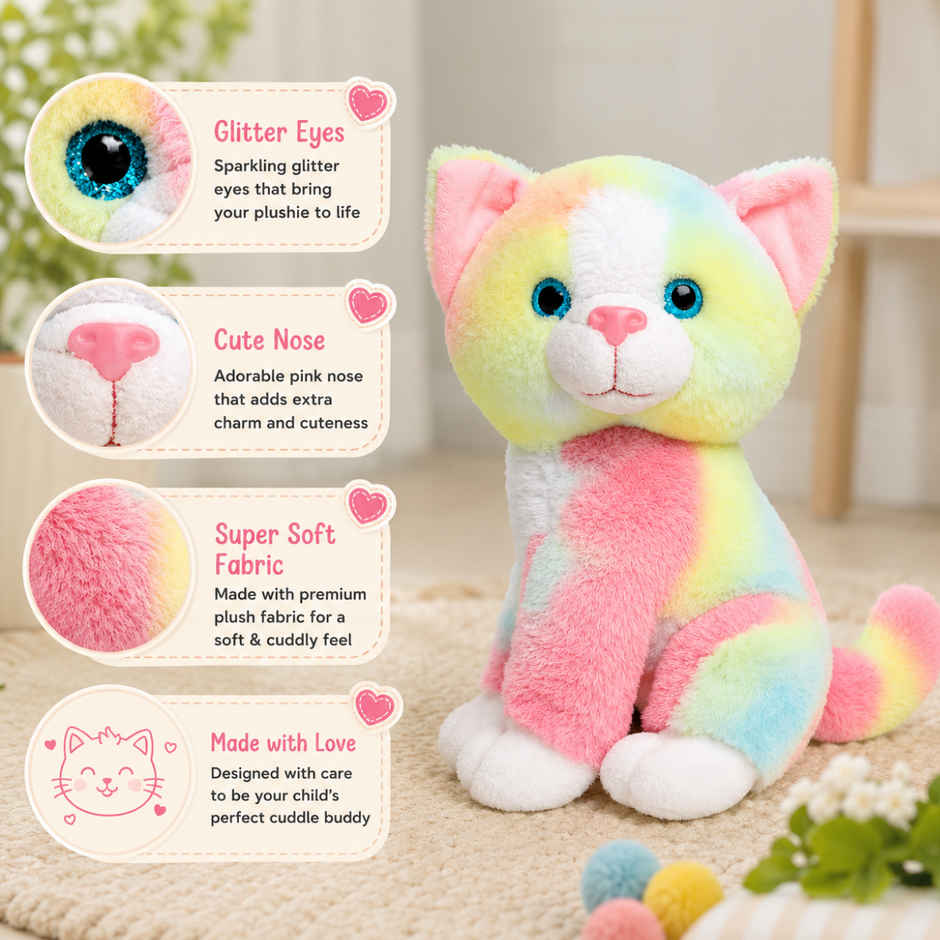 ToyTales RB Cat Plush Toy | Stuffed Animal Soft Toy | Birthday Gift for Kids | Gift Baby | 30cm