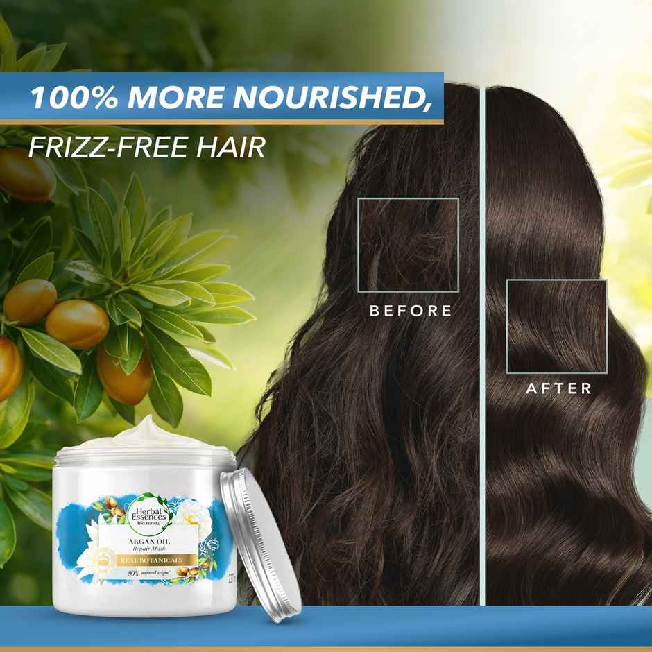 Herbal Essences, Argan Oil Hair Mask, Sulfate Free, For Damaged Hair