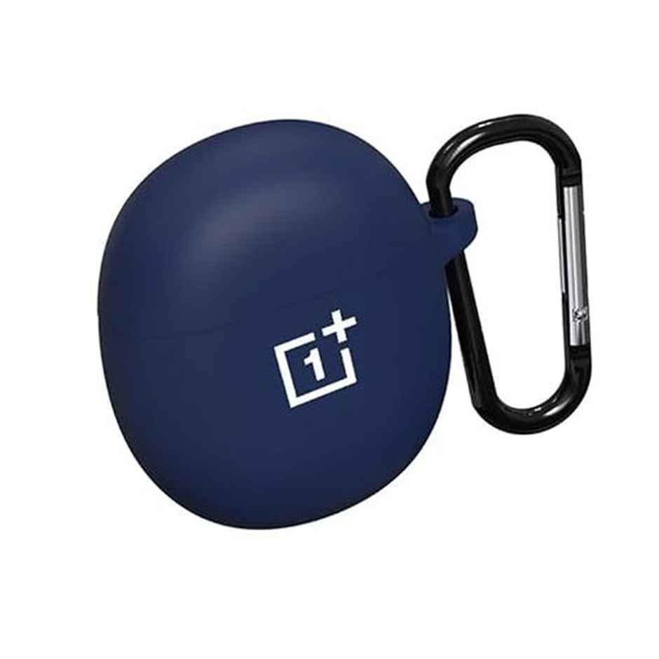 Sounce Silicone Case Cover for OnePlus Nord Buds CE | Shockproof with Keychain & LED Visible | Blue