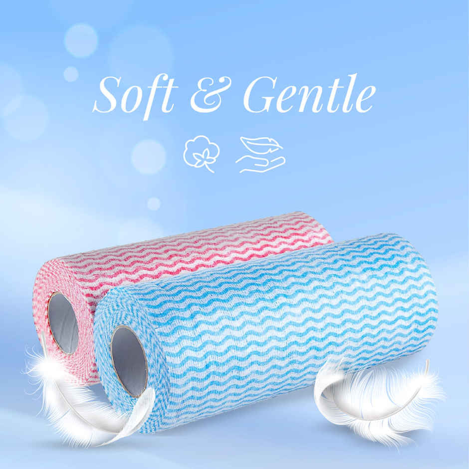 Origami Non-Woven Reusable Kitchen Towel Roll - Pack of 1 (80 Pulls)