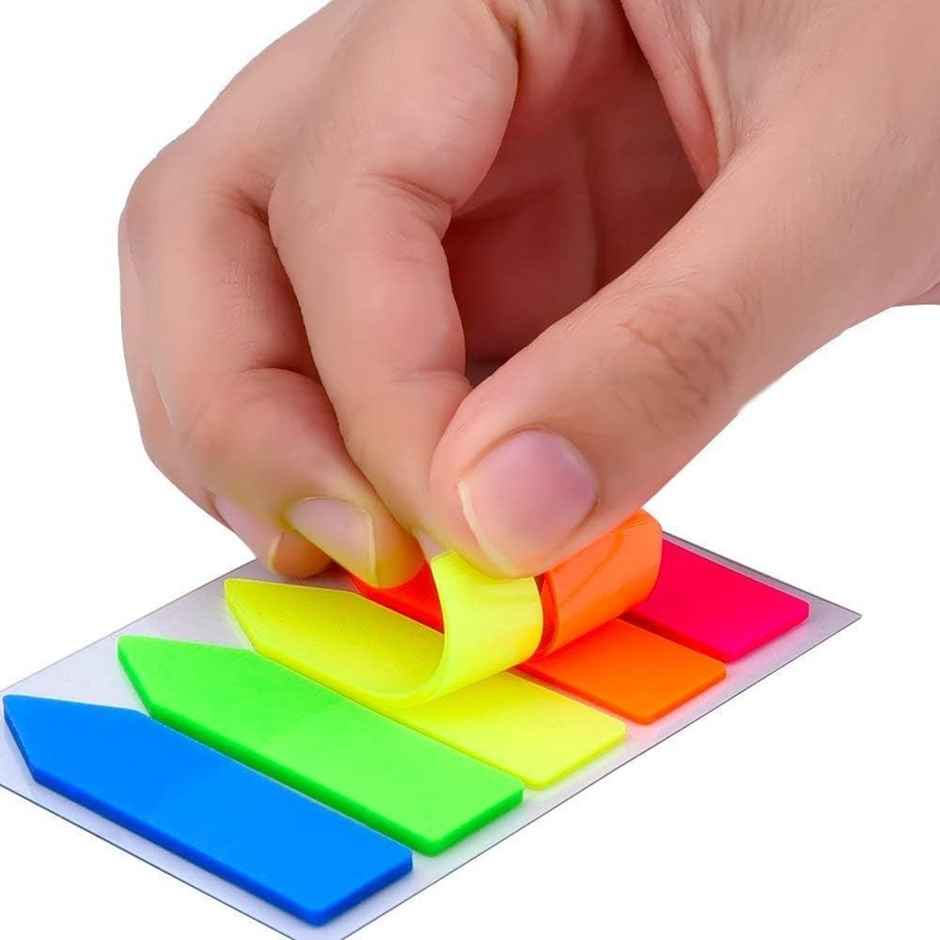 Saya Arrow Page Flags | 5 Color Sticky Index Tabs for Books | Files & Document Marking