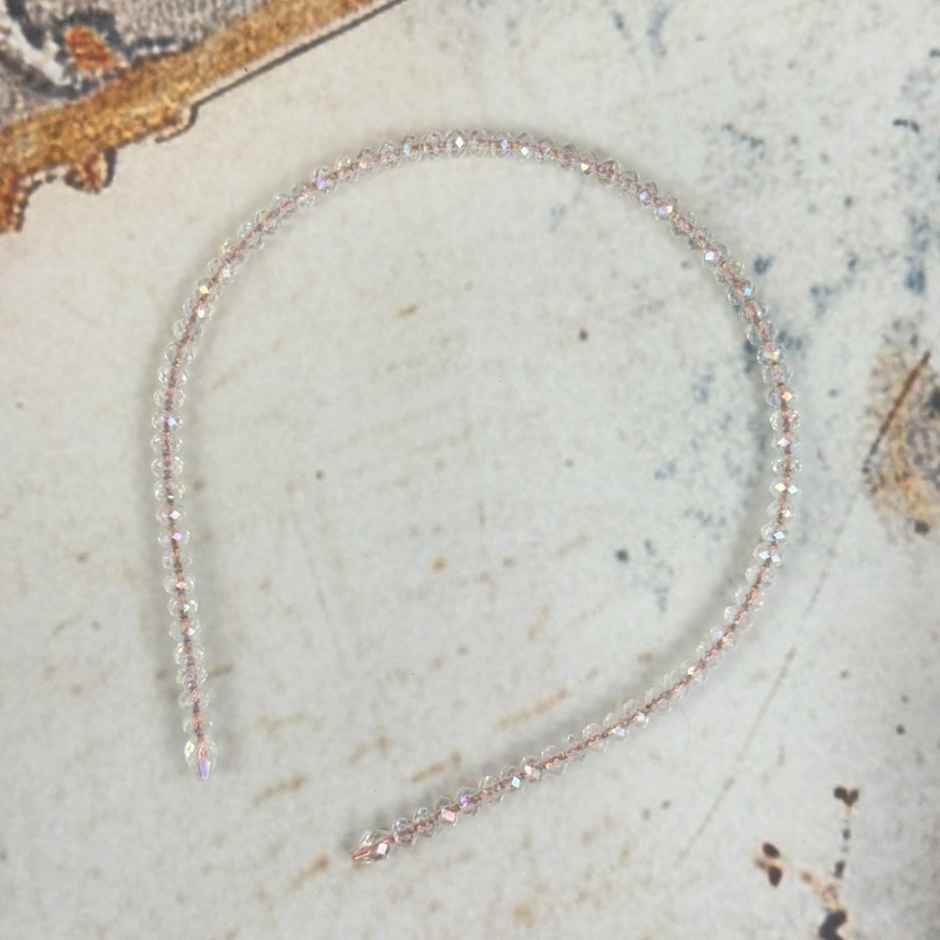 The Opal Factory Hair Accessories | Crystal Hair Band for Girls | 1 Pc | Pink Crystal