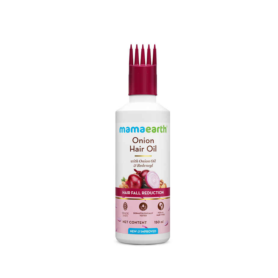 Mamaearth Onion Hair Oil for Hair Fall Control with Onion & Redensyl