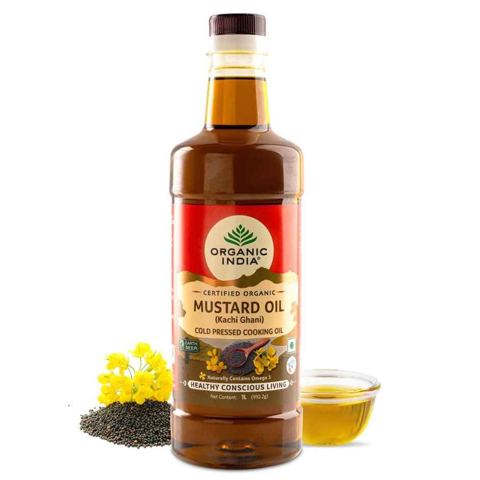 Organic India Organic Mustard Oil | Kachi Ghani Combo