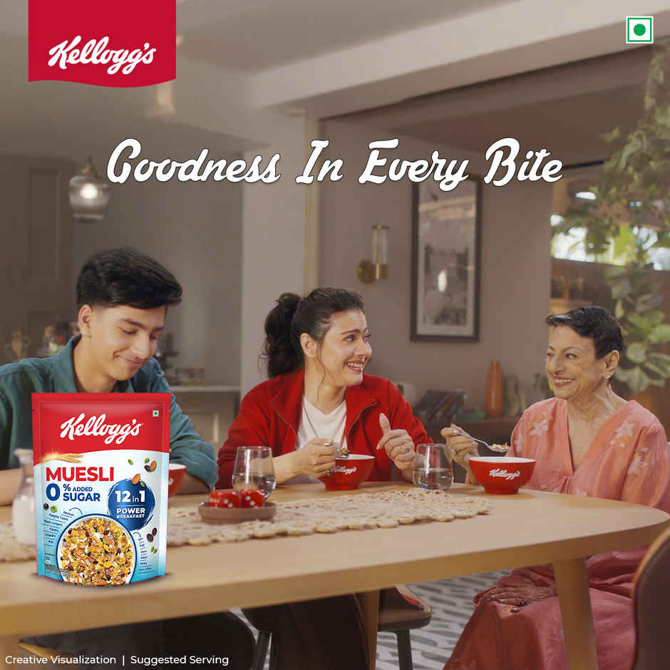 Kellogg's Muesli 0% Added Sugar | 12 in 1 Power Breakfast |High Protein