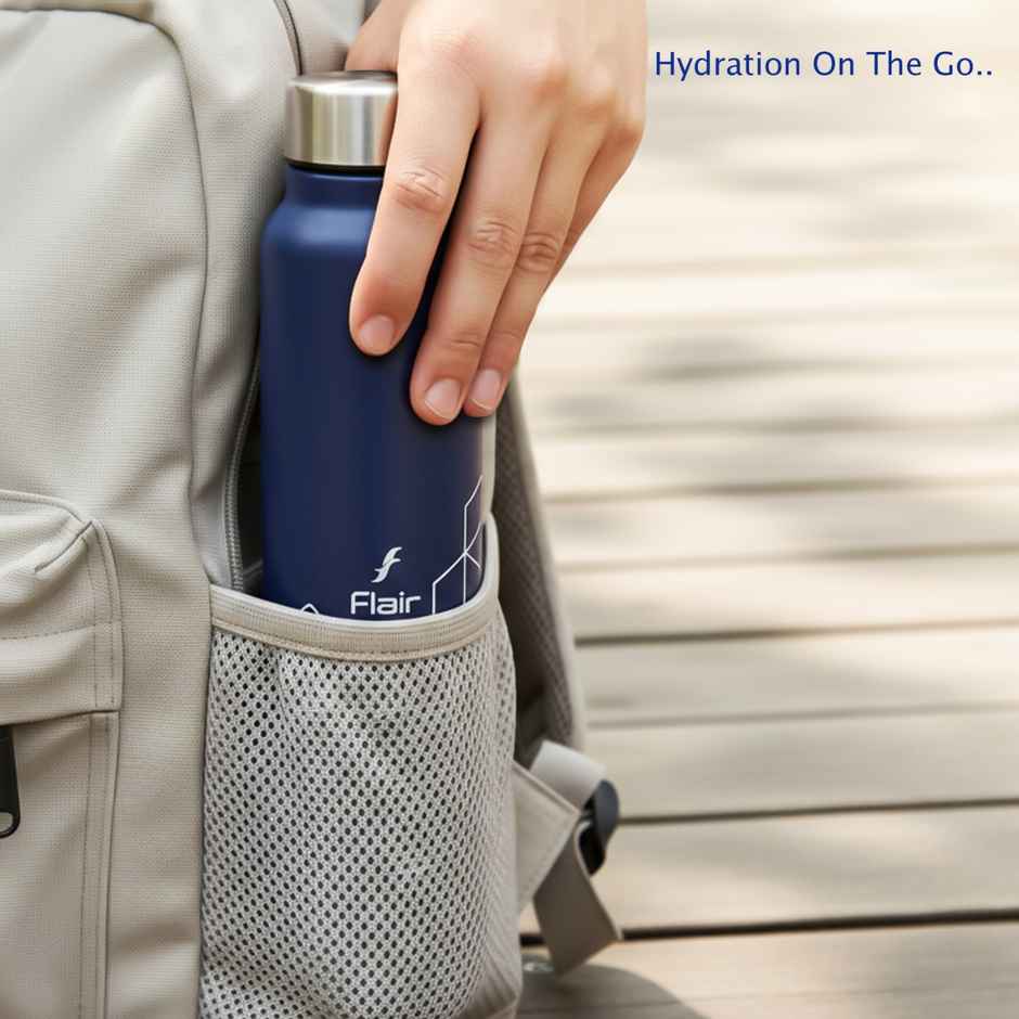 Flair Hexa 1000Ml Stainless Steel Water Bottle - Blue Thunder