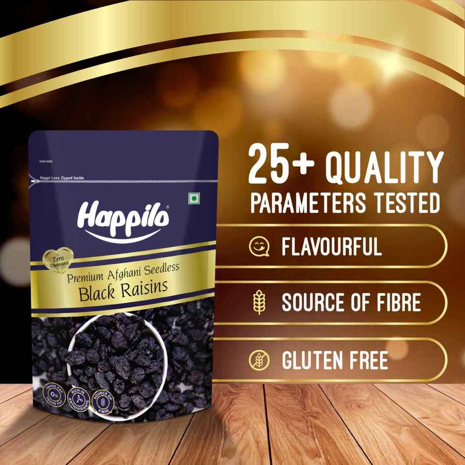 Happilo Premium Afghani Seedless Black Raisins