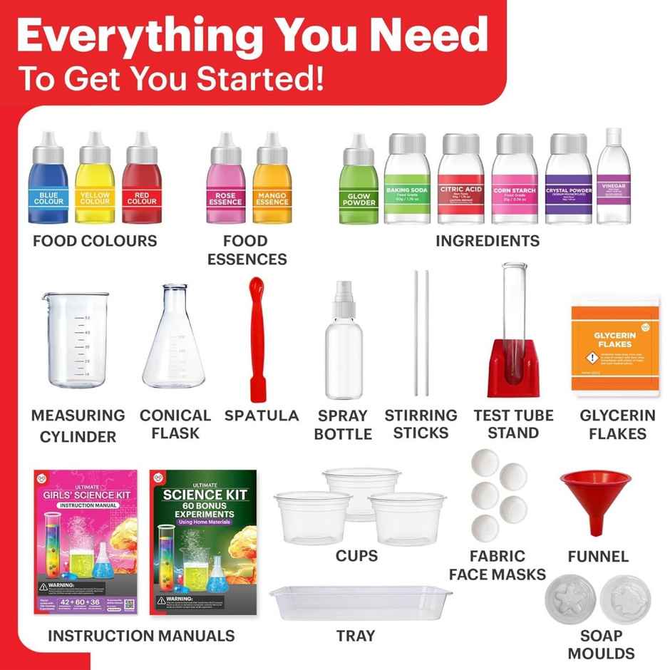 Einstein Box Ultimate Girls' Science Kit For Girls Ages 6-8-10-12 Years