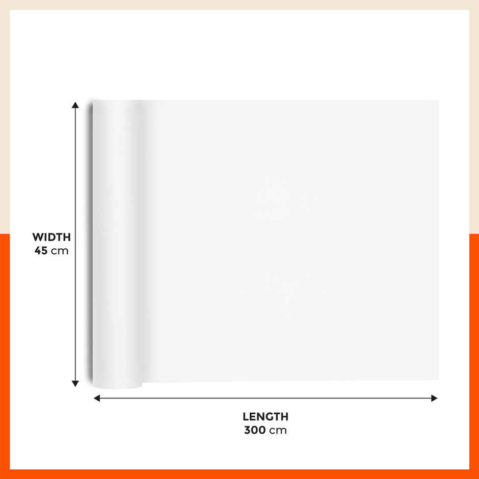 Bathla Shelf Liner | 45cm x 3 m | Multipurpose, Reusable, Washable, Temperature Resistant | White