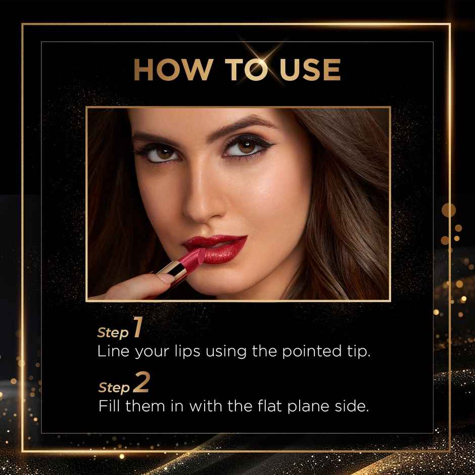 Myglamm Manish Malhotra Starlight Glitter Lipstick| Non Drying, Creamy Pigmented - Nude Pink Shade