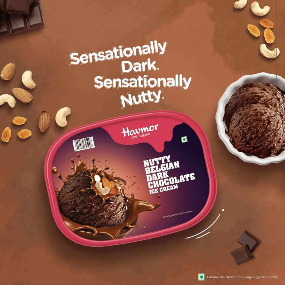 Havmor Signature Nutty Belgian Dark Chocolate Ice Cream Tub