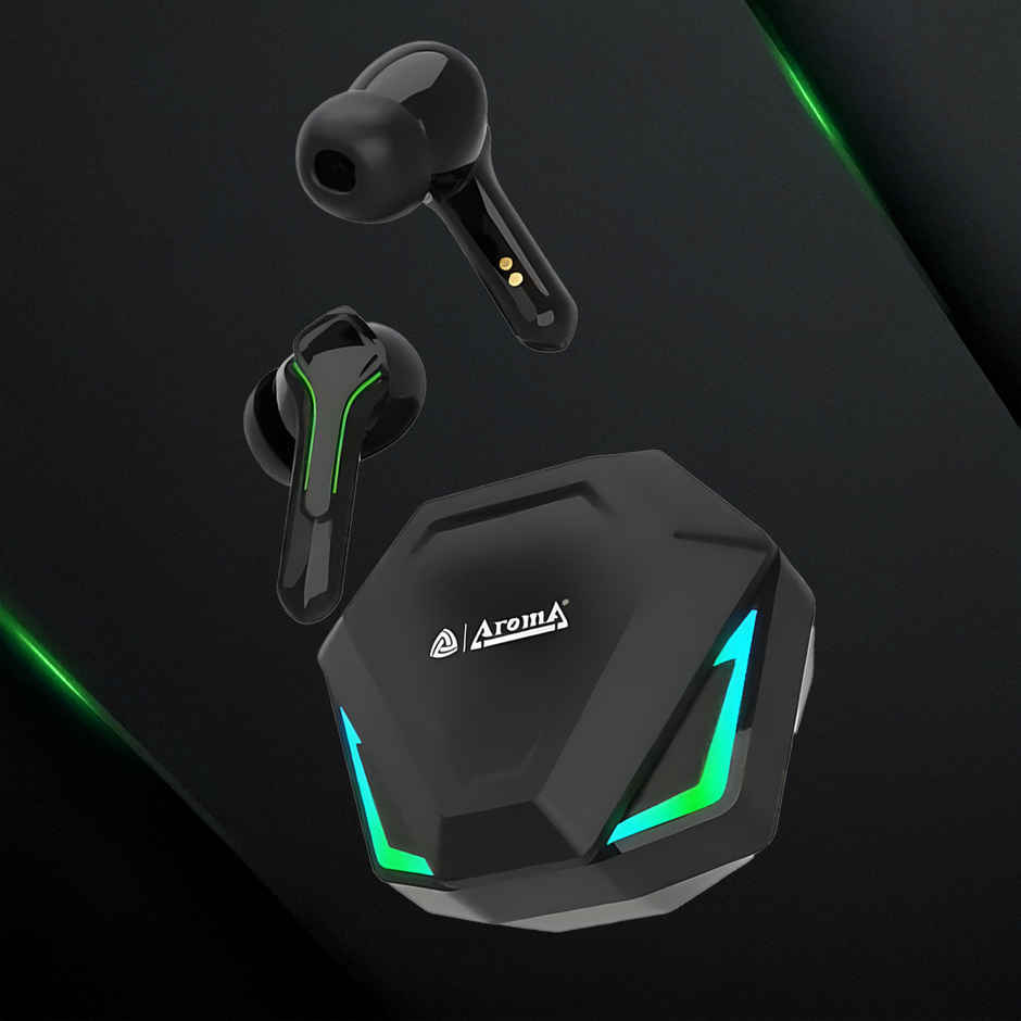 Aroma NB138 Bound - 60 Hours Playback | TWS | ANC with 32dB Noise Cancellation | Black