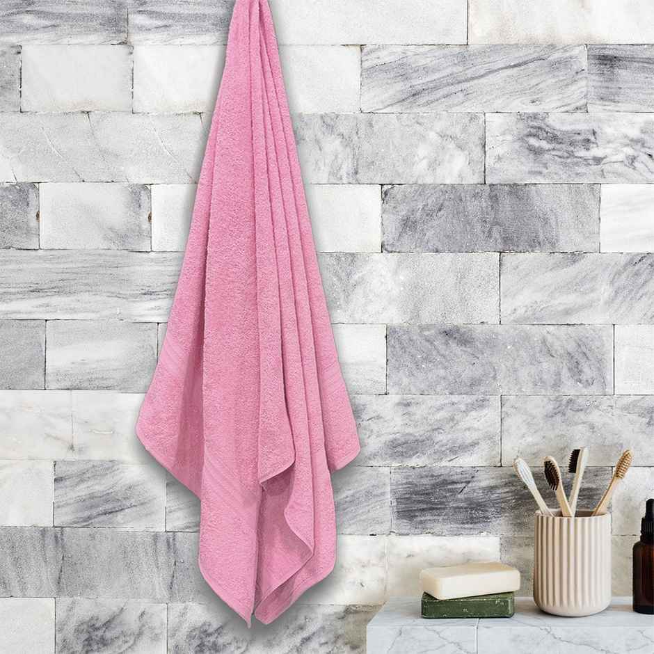 Sassoon Anatolia 100% Cotton Large Bath Towel | Pink | 70 x 140 cm