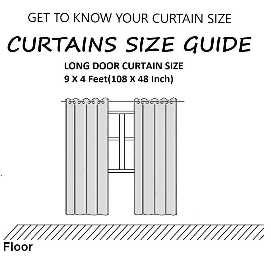 BAY6 Microfiber Cotton Door Curtains | Set of 2 | 9x4 ft | Black