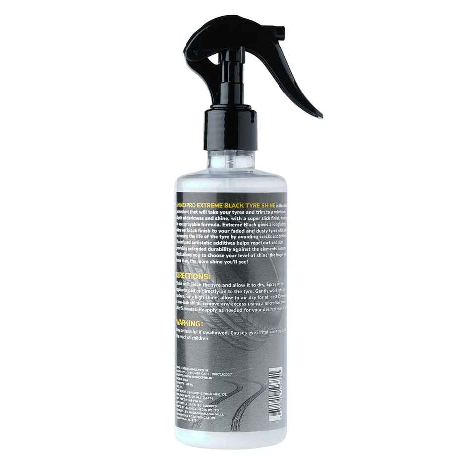 ShineXPro Bike & Car Tyre Polish Spray | Long Lasting | Extends Tyre Lifespan | Repels Dust