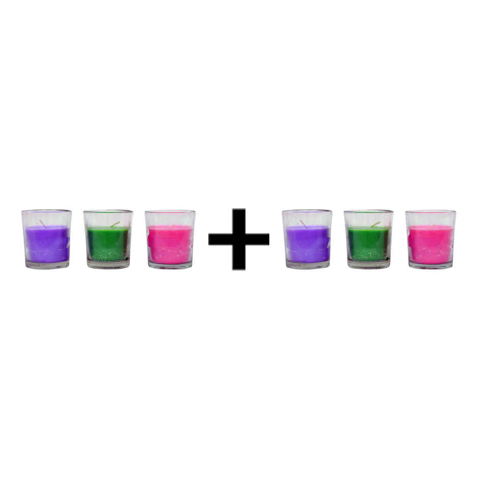 Pan Aromas 3-Pack Shot Glass Candle - Rose | Jasmine | Lavender Combo