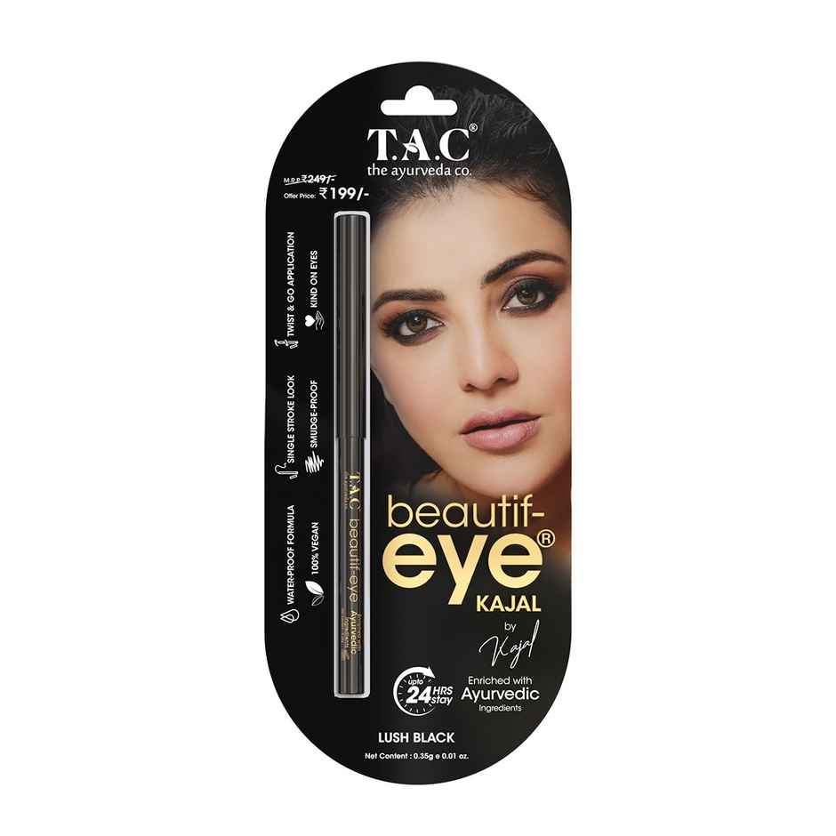 TAC Beautify Kajal With Vitamin E Smudge-Proof & Water-Proof Matte Finish 24hr Stay