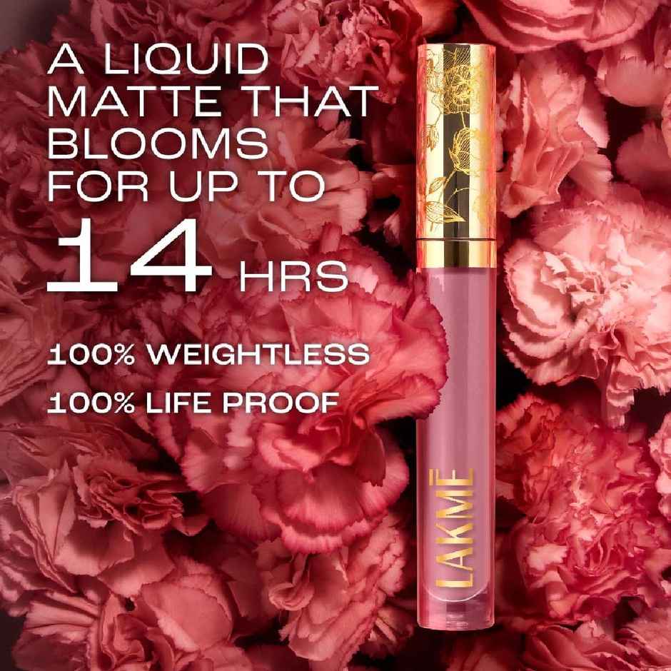 Lakme Rouge Bloom Matte Lip Liquid Regal Rose 102