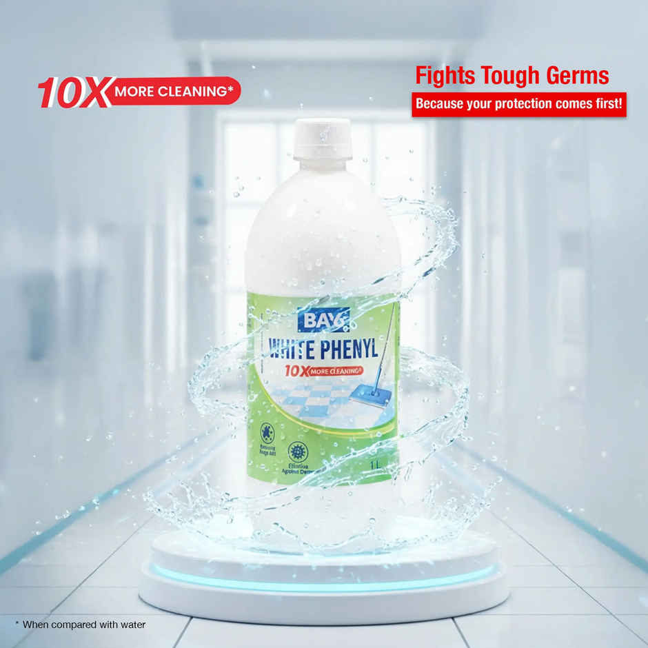BAY6 White Phenyl Tough Dirt Removal Germ Fighter