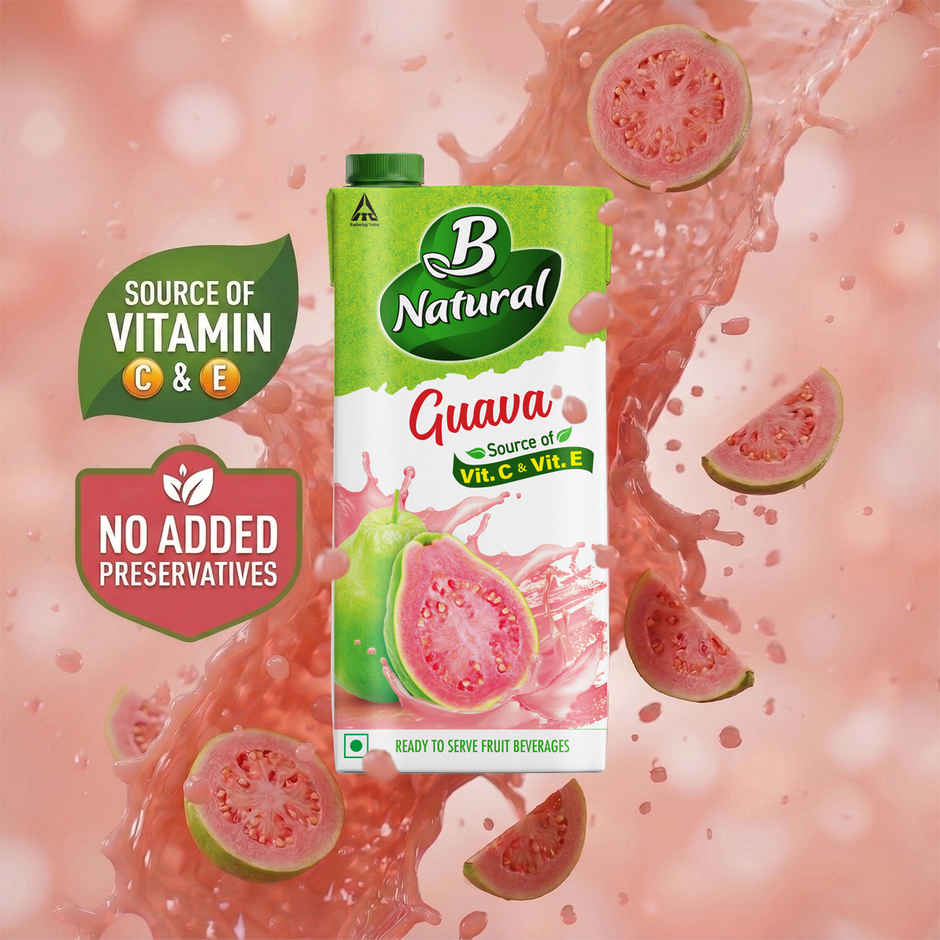 B Natural Guava Juice, Vitamin C & E