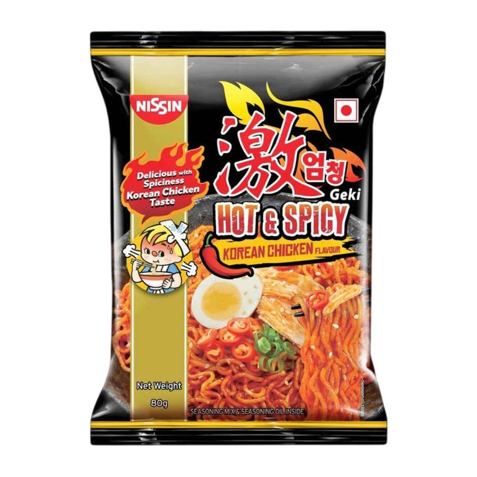 Nissin Geki - Hot and Spicy Korean Chicken Flavoured Ramen Instant Noodles