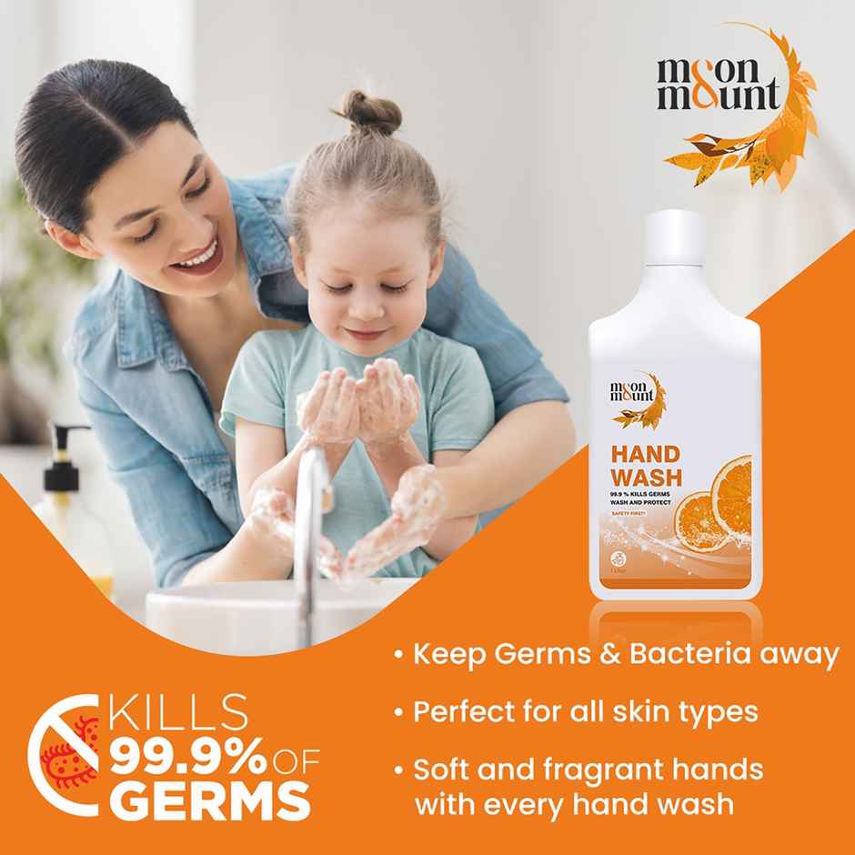 Moon And Mount Hand Wash Protection From Germs Hand Wash Liquids (Orange) 1 l