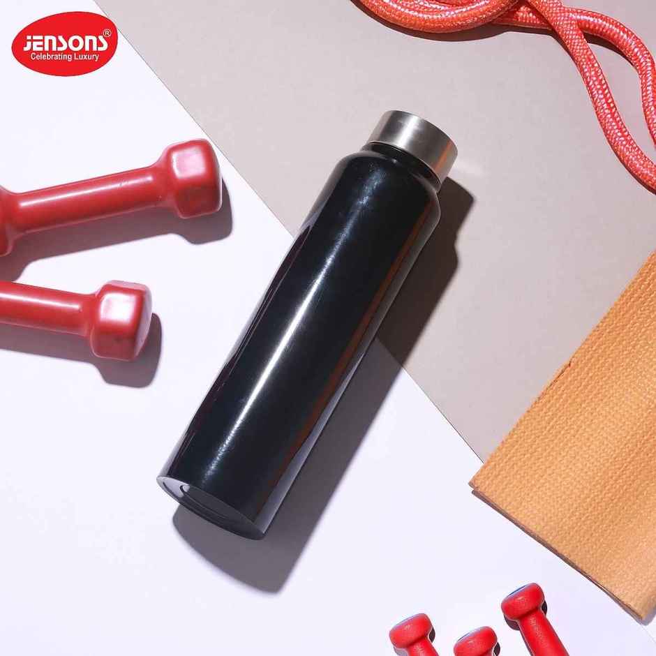 Jensons Stainless Steel Single Wall Classic Bottle | Black | 1 L