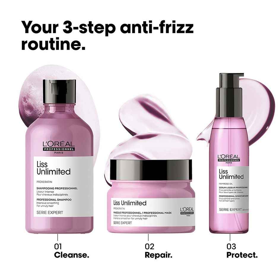 L'Oreal Professionnel Liss Unlimited Shampoo for Frizzy & Unruly Hair With Pro-Keratin