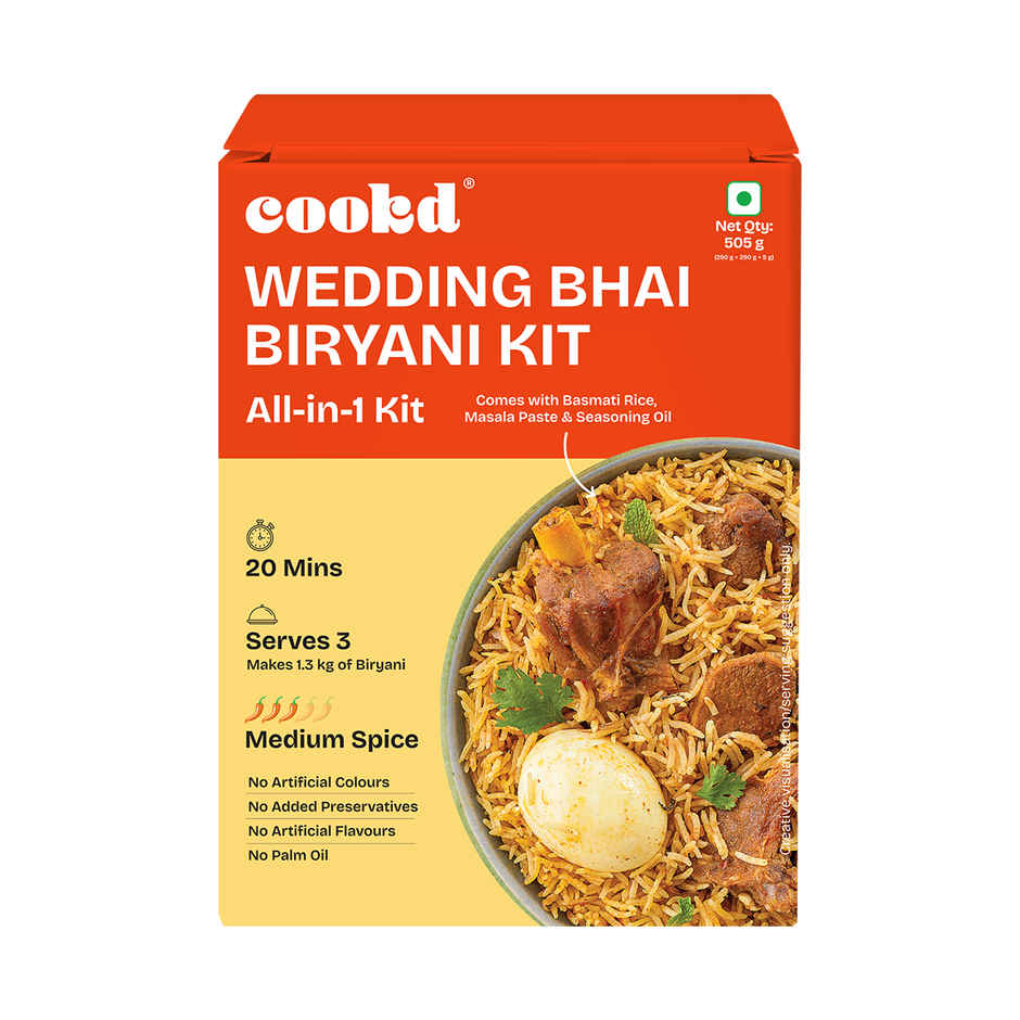 Cookd Wedding Bhai Biryani Kit - Ready to Cook | Long Grain