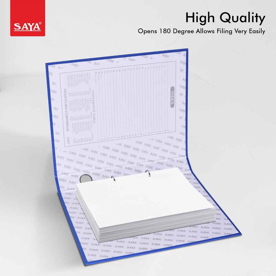 Saya 2-D A4 Ring Binder File | Paperboard Document Organizer for Office & School Use