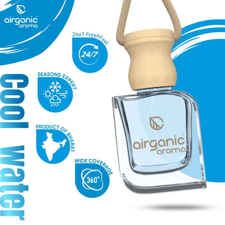 Airganic Swing Prime - Cool Water Car Perfume Pod | Natural Essential Fragrance Oils in Glass