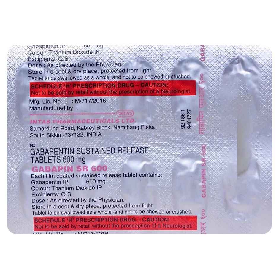 Gabapin SR 600 Tablet