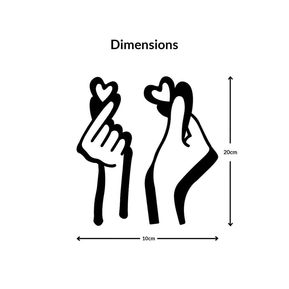 Urbanfix Korean Hearts Wall Art Cutout