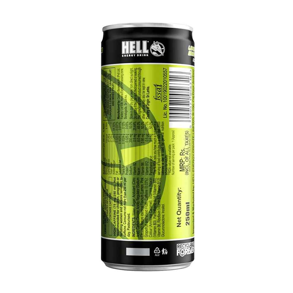 Hell Energy Drink Lemon Pink Grapefruit